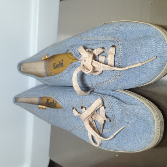 Keds Blue Chambray Sneakers Women's Size 8.5 - Picture 2 of 7